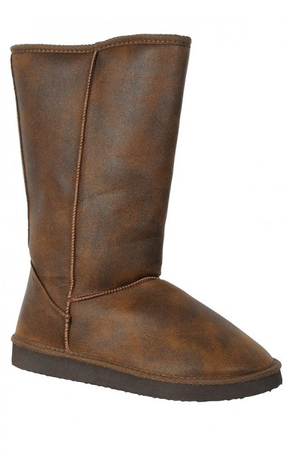 Cognac Shearling Lined Boot